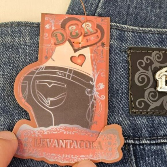 D&R Blue Denim Butt Lifting Women Bermuda Shorts Size 21/22 Faux Pockets - Picture 8 of 12